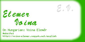 elemer voina business card